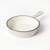 6" Light Gray Enameled Cast Iron Skillet, Even Heating, Oven Safe, Hand Wash Only, Non-Induction Compatible
