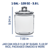 (2 pack) Heritage Hill Glass Jar with Lid, 1 Gallon, Well Suited to Pantry Jar Storage and Display