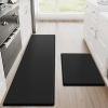 Kitchen Mats, 2PCS Kitchen Rugs, Cushioned Anti Fatigue Kitchen Mats for Floor, Non-Slip Standing Desk Mat, Waterproof Kitchen Rug Set for Kitchen