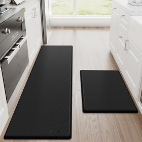 Kitchen Mats, 2PCS Kitchen Rugs, Cushioned Anti Fatigue Kitchen Mats for Floor, Non-Slip Standing Desk Mat, Waterproof Kitchen Rug Set for Kitchen