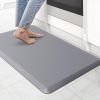 Kitchen Mat Cushioned Anti Fatigue Rug 17.3"x28" Waterproof Non Slip Standing Desk Mat Comfort Floor Mats for Kitchen House Sink Office (Grey)
