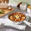 6" Light Gray Enameled Cast Iron Skillet, Even Heating, Oven Safe, Hand Wash Only, Non-Induction Compatible