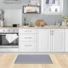 Kitchen Mat Cushioned Anti Fatigue Rug 17.3"x28" Waterproof Non Slip Standing Desk Mat Comfort Floor Mats for Kitchen House Sink Office (Grey)