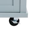 Kitchen Cart with Rubber wood Drop-Leaf Countertop ,Cabinet door internal storage racks