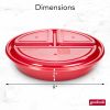 Meal Prep Containers Set Microwave Dishwasher-Safe Round Food Organizers with Labeled Compartments BPA-Free Food Storage Set with Snap Shut Lids Porti
