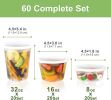40 Sets (80-Piece) Deli Containers with Lids 32 oz, Leak-Proof BPA Free Airtight Takeout Plastic Food Storage Containers for Soup