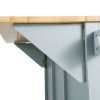 Kitchen Cart with Rubber wood Drop-Leaf Countertop ,Cabinet door internal storage racks
