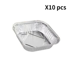 8"x8" Disposable Aluminum Foil Meal Prep Cookware Square Pans, Oven, Toaster, Grill, Cooking, Roasting, Broiling, Baking, Event, Take Out, Restau (Quantity: 10PCS)