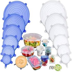6/12/24PCS BPA-free Silicone Stretch Lids; Food Bowl Covers; Reusable Food Saving Cover; Stretchable Multifunctional Fruit And Vegetable Fresh-ke (Color: 24PCS Yellow)